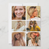 Carte De Remerciements Élégant mémorial de collage photo (Dos)