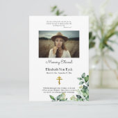 Carte De Remerciements Élégant Mémorial des Feuilles orthodoxes (Debout devant)