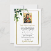 Carte De Remerciements Élégant Mémorial des Feuilles orthodoxes (Dos)