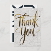 Carte De Remerciements Elégant "Merci" : Un design vraiment intemporel (Devant / Derrière)