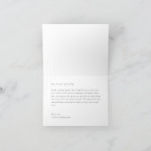 Carte De Remerciements Élégant message Mariage de calligraphie blanche (Intérieur)