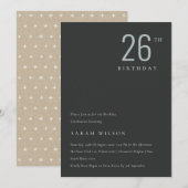 Carte De Remerciements Élégant minimal noir bleu n'importe quel âge Invit (Devant / Derrière)