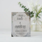 Carte De Remerciements Elegant Minimalist Wedding Welcome Sign (Debout devant)