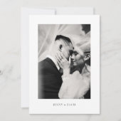 Carte De Remerciements Elegant Modern Script Wedding (Devant)