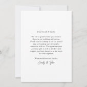 Carte De Remerciements Élégant Moderne Calligraphie Script Mariage Photo (Dos)