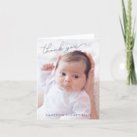 Élégant Moderne Minimaliste Deux Bébé Photo Pliée