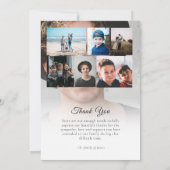 Carte De Remerciements Élégant moderne photo Sympathie funéraire commémor (Dos)