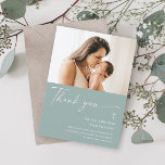 Carte De Remerciements Élégant moderne Script photo Baptême<br><div class="desc">Script Garçons Design Élégant Photo Carte de remerciements Baptême. Cliquez sur le bouton Personnaliser pour customiser cette conception avec vos détails. Pour modifier les couleurs et les polices,  choisissez de modifier cette conception pour ouvrir d'autres options de personnalisation.</div>