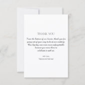 Carte De Remerciements élégant moderne simple script mariage photo (Dos)