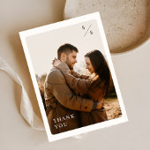 Carte De Remerciements Élégant Monogram Boho photo Mariage