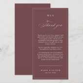 Carte De Remerciements Elegant Monogram Wedding Thank You Card QR Code (Devant / Derrière)