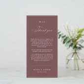 Carte De Remerciements Elegant Monogram Wedding Thank You Card QR Code (Debout devant)