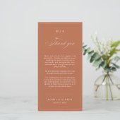 Carte De Remerciements Elegant Monogram Wedding Thank You Card QR Code (Debout devant)
