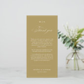 Carte De Remerciements Elegant Monogram Wedding Thank You Card QR Code (Debout devant)