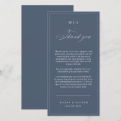 Carte De Remerciements Elegant Monogram Wedding Thank You Card QR Code (Devant / Derrière)