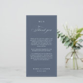 Carte De Remerciements Elegant Monogram Wedding Thank You Card QR Code (Debout devant)