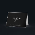 Carte De Remerciements Élégant Monogramme Mariage noir<br><div class="desc">Élégant carte de remerciements de monogramme de mariage. Cette carte monogramme mariage est dotée d'une élégante carte de script et d'une typographie classique. Personnalisez en ajoutant votre propre monogramme et d'autres détails. Ce carte de remerciements de mariage monogramme minimaliste sera également parfait comme papeterie pour un couple.</div>