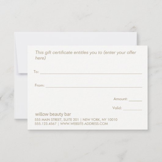 Carte De Remerciements Élégant Monogramme moderne Seashell Certificat cad (Dos)