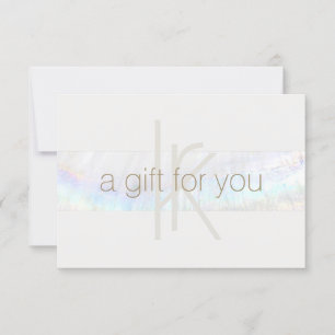 Carte De Remerciements Élégant Monogramme moderne Seashell Certificat cad