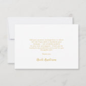 Carte De Remerciements Elégant Mortar Board Faux Gold Graduation (Dos)