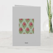 Carte De Remerciements Élégant Motif victorien de Rose rouge (Dos)