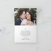 Carte De Remerciements Élégant noir Script Calligraphie Mariage photo (Intérieur)