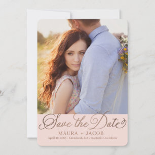 Carte De Remerciements Elegant Nuptial Save The Date Card