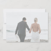 Carte De Remerciements Elégant or 4 photo collage moderne mariage (Dos)