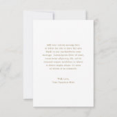 Carte De Remerciements Elégant Or Blanc Floral Moderne Funérailles (Dos)