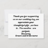 Carte De Remerciements Élégant or et noir   (Dos)