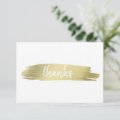 Carte De Remerciements Élégant Or moderne Abstrait Bruxelles (Debout devant)