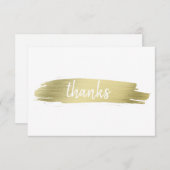 Carte De Remerciements Élégant Or moderne Abstrait Bruxelles (Devant / Derrière)