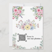 Carte De Remerciements Elegant Papillon Floral Cœur Mariage Remerciements (Dos)