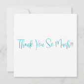 Carte De Remerciements Elégant Pastel Aquarelle Floral Zebra (Dos)