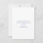 Carte De Remerciements Élégant Pétales Bleues et Procuco (Dos)