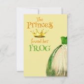 Carte De Remerciements Elegant Princesse de Conte de Fées Grenouille Brid (Dos)