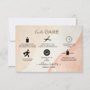 Carte De Remerciements Elégant professionnel en terre cuite Candle Care M