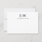 Carte De Remerciements Élégant professionnel simple Monogramme minimalist (Devant)