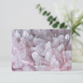 Carte De Remerciements Elégant Quartz rose Gem Esprit corps esprit énergi (Debout devant)