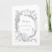 Carte De Remerciements Élégant Rococo Floral Français (Devant)