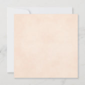 Carte De Remerciements Élégant Rose Pale Peach avec Mariage Oval (Dos)