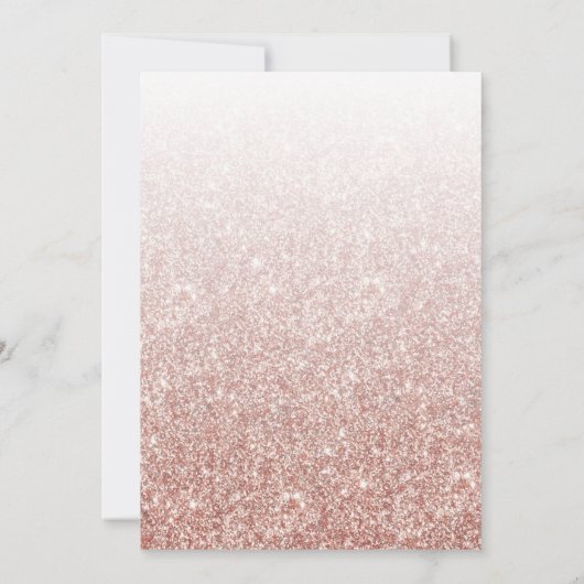 Carte De Remerciements Élégant Rose Parties scintillant Or Confirmation O (Dos)