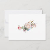 Carte De Remerciements Élégant rose rose florale (Dos)