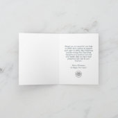 Carte De Remerciements Elégant Rustic Wreath Noël Salutation vacances (Intérieur)