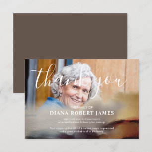 Carte De Remerciements Elégant Rustique Abstraite typographie Sympathie P