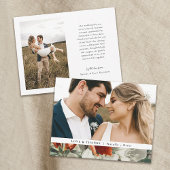 Carte De Remerciements Élégant Rustique Terracotta Floral 2 Mariage photo