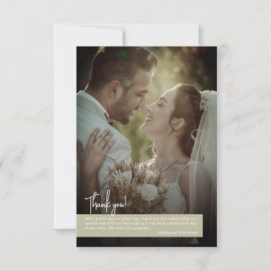 Carte De Remerciements Elegant Sage Green Photo Banner Mariage