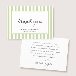 Carte De Remerciements Élégant scénario moderne pour une baby shower avec