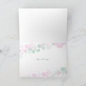 Carte De Remerciements Élégant script à éclaboussures d'aquarelle rose et (Intérieur)