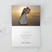 Carte De Remerciements Élégant Script aquarelle Mariage floral photo (Intérieur)